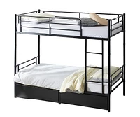 Slickblue Twin Over Twin Convertible Bunk Bed with 2 Storage Drawers for Space-Saving Solutions