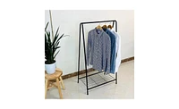 Slickblue Ladder with Hanger Hooks for Secure Storage – Perfect Organizing Clothes and Accessories