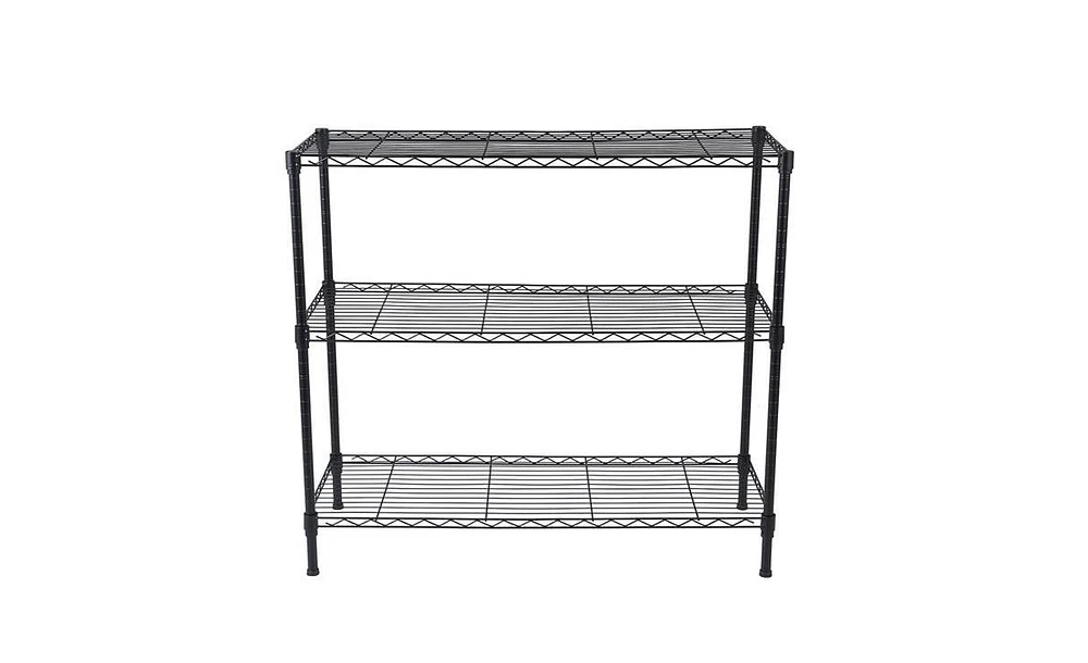 Slickblue 3-Tier Heavy-Duty Adjustable Shelving Unit for Sturdy Storage and Organization