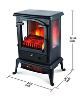 LifeSmart LifePro 1500W 3 Sided Electric Infrared Quartz Indoor Stove Heater