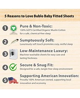 Bublo Baby Bassinet Sheet Set for Boy and Girl, 3 Pack 100% Muslin Cotton, Universal Fitted Oval, Hourglass & Rectangle Mattress, Fi