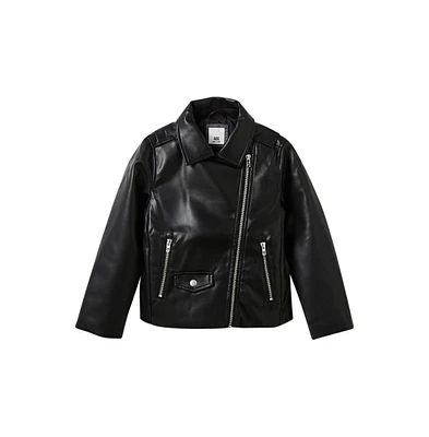 Cotton On Girls Little/Big Caroline Biker Jacket