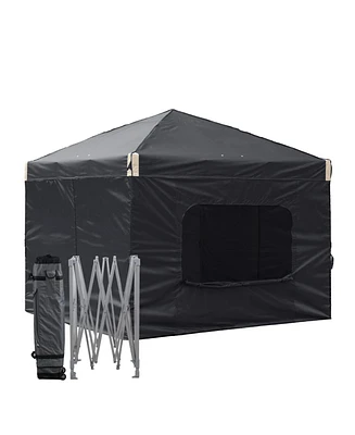 Aoodor 12x12 Ft Pop-Up Canopy Tent with Roller Bag and Curtain