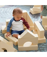 Kaplan Early Learning Jumbo Foam Blocks - Natural - 36 Pieces