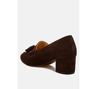 Rag & Co Aloha Tassels Detail Suede Loafers