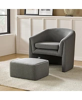 Hulala Home Silvan Modern Armchair with Storable Ottoman