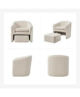 Hulala Home Silvan Modern Armchair with Storable Ottoman