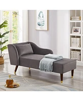 Slickblue Modern Velvet Upholstered Chaise Lounge Chair Stylish and Comfortable Seating Solution