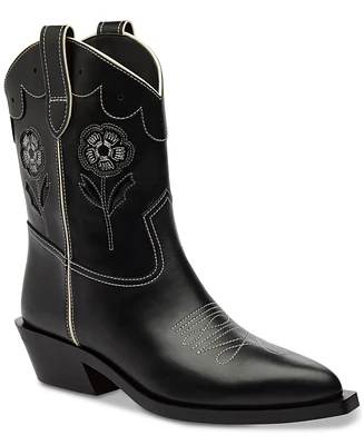 Coach Women's Aria Leather Cowboy Booties