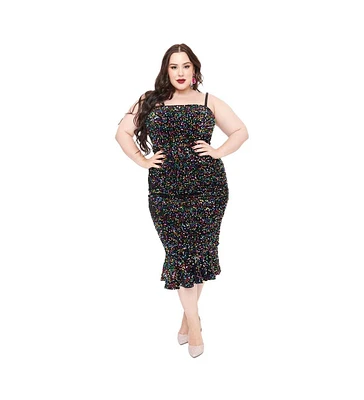 Unique Vintage Plus Spotlight Strapless Wiggle Dress