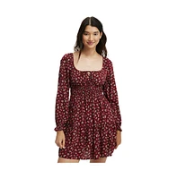 Cotton On Women's Valerie Long Sleeve Mini Dress