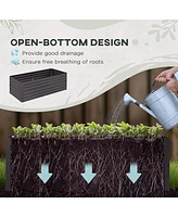 Galvanized Raised Garden Bed Kit, Large and Tall Metal Planter Box for Vegetables, Flowers and Herbs, Reinforced, 6' x 3' x 2', Dark Gray