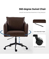 Hulala Home Enzo Modern Height-Adjustable Swivel Office Chair with Sgs International Certified Stainless Steel Gas Spring