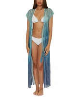 Becca Women's Sunset Ombre Crochet Cover-Up Robe