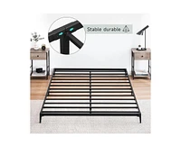 gaomon Bed Frame Heavy Duty Metal Mattress Foundation Platform Sturdy Steel Slat No Box Spring Needed, Easy Assembly