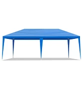 Slickblue Outdoor Party Tent with 6 Removable Sidewalls - Waterproof Canopy for Patio Weddings and Events