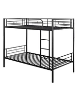 Slickblue Durable Twin Over Metal Bunk Bed for Space-Saving Sleep Solutions