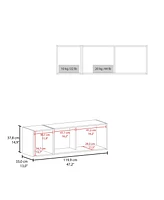 Fm Furniture Cutter Wall Cabinet in Melamine With Pneumatic Arms And Open Storage, Smoke