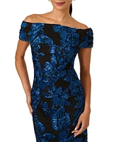 Adrianna Papell Women's Soutache Off-The-Shoulder Sheath Dress