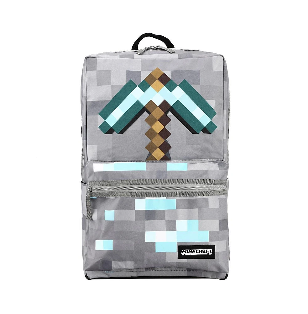 Minecraft Axe Print Gray Backpack