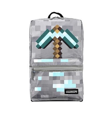 Minecraft Axe Print Gray Backpack