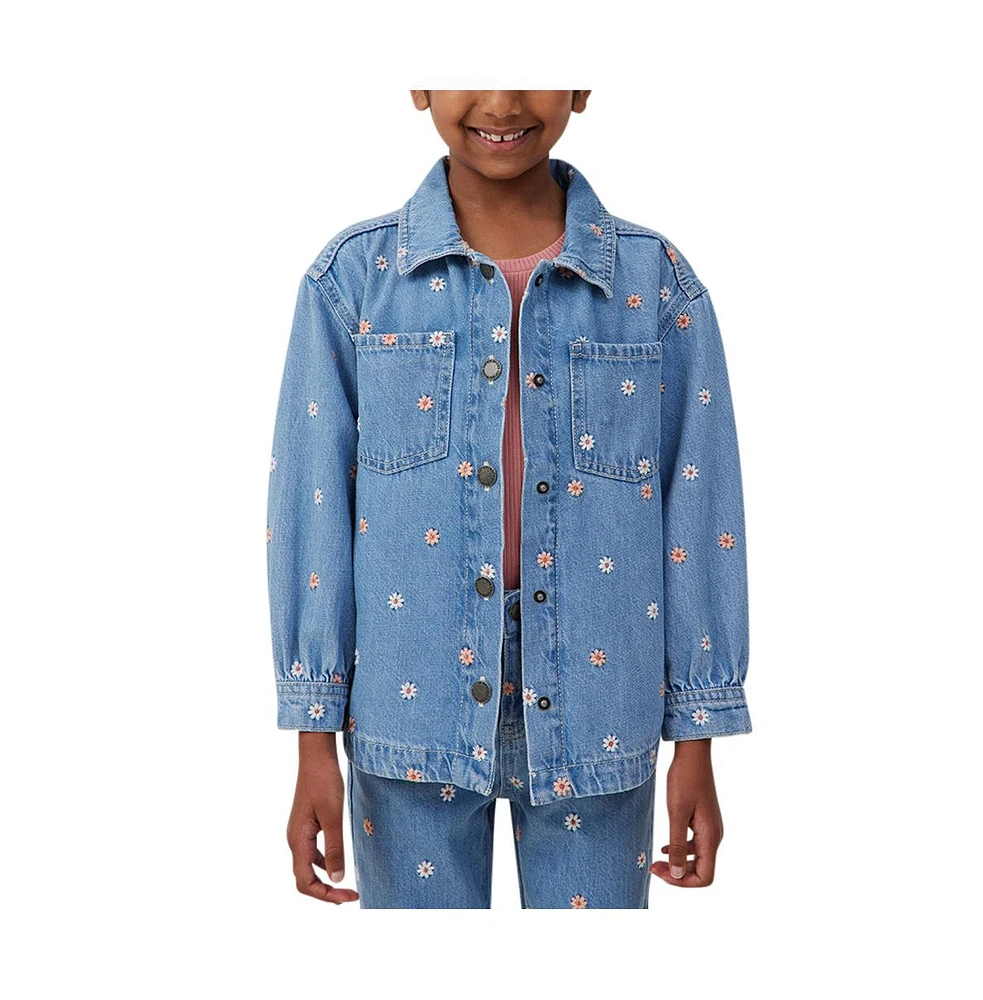 Cotton On Girls Little/Big Sophie Denim Shacket