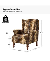 Hulala Home Jim Traditional Armchair with Thick Cushion