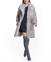 Julia & Stella by Maximilian Women's Shearling Walking coat