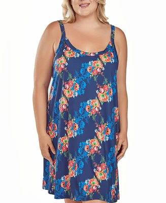 iCollection Plus Floral Microfiber Nightgown