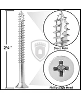 Cauldham Oil Rubbed Bronze Wood Screws #9 x 2-1/4 Inch for Door Hinges - 25 pack