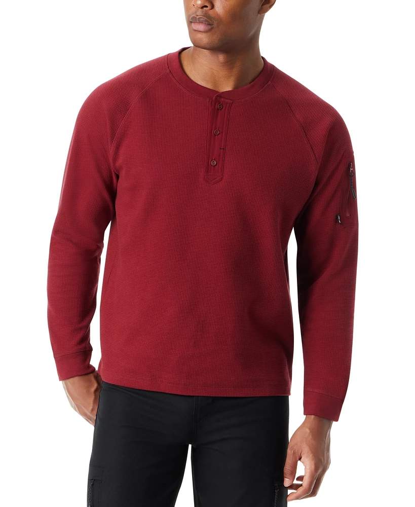 Bass Outdoor Men's Relaxed Fit Performance Thermal Long Sleeve Henley