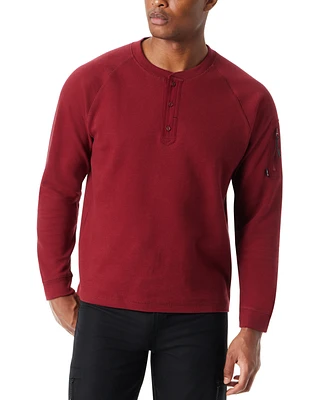 Bass Outdoor Men's Relaxed Fit Performance Thermal Long Sleeve Henley