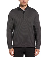 Pga Tour Men's Micro Jacquard Quarter-Zip Pullover Sweater