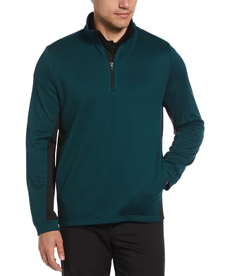 Pga Tour Men's Micro Jacquard Quarter-Zip Pullover Sweater