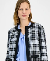 Kasper Women's Open-Front Patch Pocket Blazer, Petite & Regular Sizes