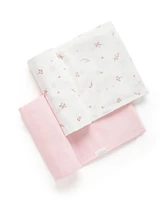 Purebaby Baby Girl Muslin Swaddle 2 Pack