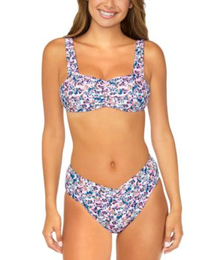 Raisins Juniors Printed Bikini Top V Waist Bottoms