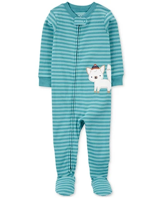 Carter's Baby Boys and Baby Girl 2 Way Zip One-Piece 100% Snug Fit Cotton Footed Pajamas