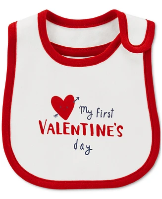 Carter's Baby First Valentine's Day Printed Cotton Bib