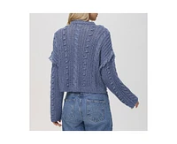 525 Women's Delilah Fringe Cable Pullover