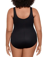 Miraclesuit Plus Flor De Mar Oceanus Tummy-Control One-Piece Swimsuit