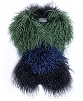 Julia & Stella by Maximilian Color-Block Shearling Scarf