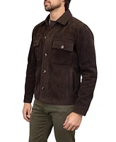 Bagatelle Homme Men's Faux Nubuck Trucker Jacket