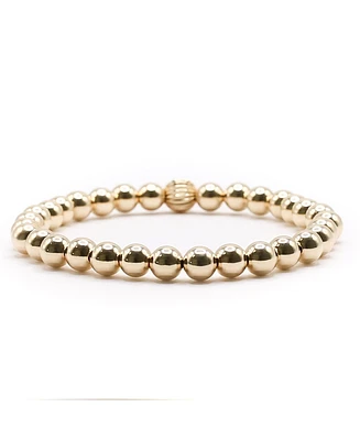 Bowood Lane Non-Tarnishing Gold Filled 6mm Gold Ball Stretch Bracelet