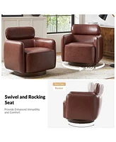Hulala Home Rick Modern Swivel Chair with Adjustable Headrest