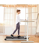 Slickblue Under Desk Walking Pad Treadmill for Home Office Fitness Compact & Space-Saving Design