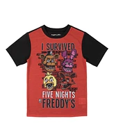 Five Nights at Freddy's Boys Youth Sleepwear Set Tee Shirt, Sleep Shorts, Pants