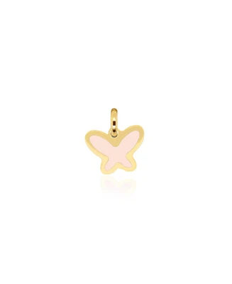 The Lovery Pink Pearl Butterfly Charm 14K Gold 11 millimeters