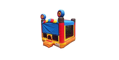 JumpOrange Target Commercial Grade Bounce House for Kids and Adults 13x13 (with Blower), Basketball Hoop, Outdoor Indoor, Big Inflatable, Birthday Par