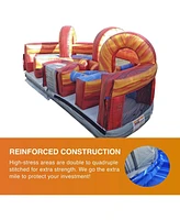 JumpOrange Shadow Obstacle Course Bounce House Inflatable for Kids and Adults with Blower, Commercial Grade, Pop Ups, Outdoor Indoor, Rental Quality